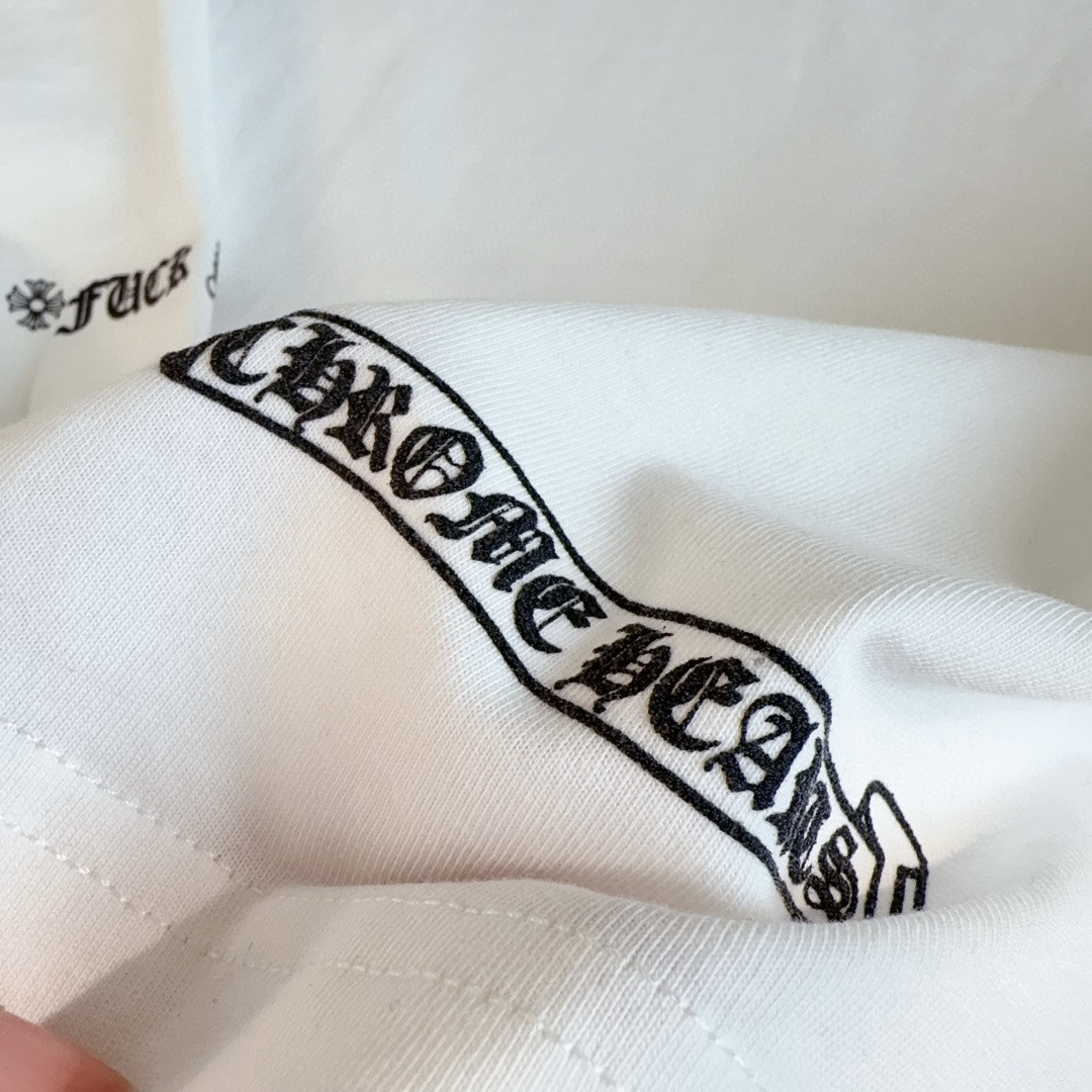 Chrome Hearts 克罗心 领口印花花臂长袖卫衣 T恤 套头 白色 A5 CH-631