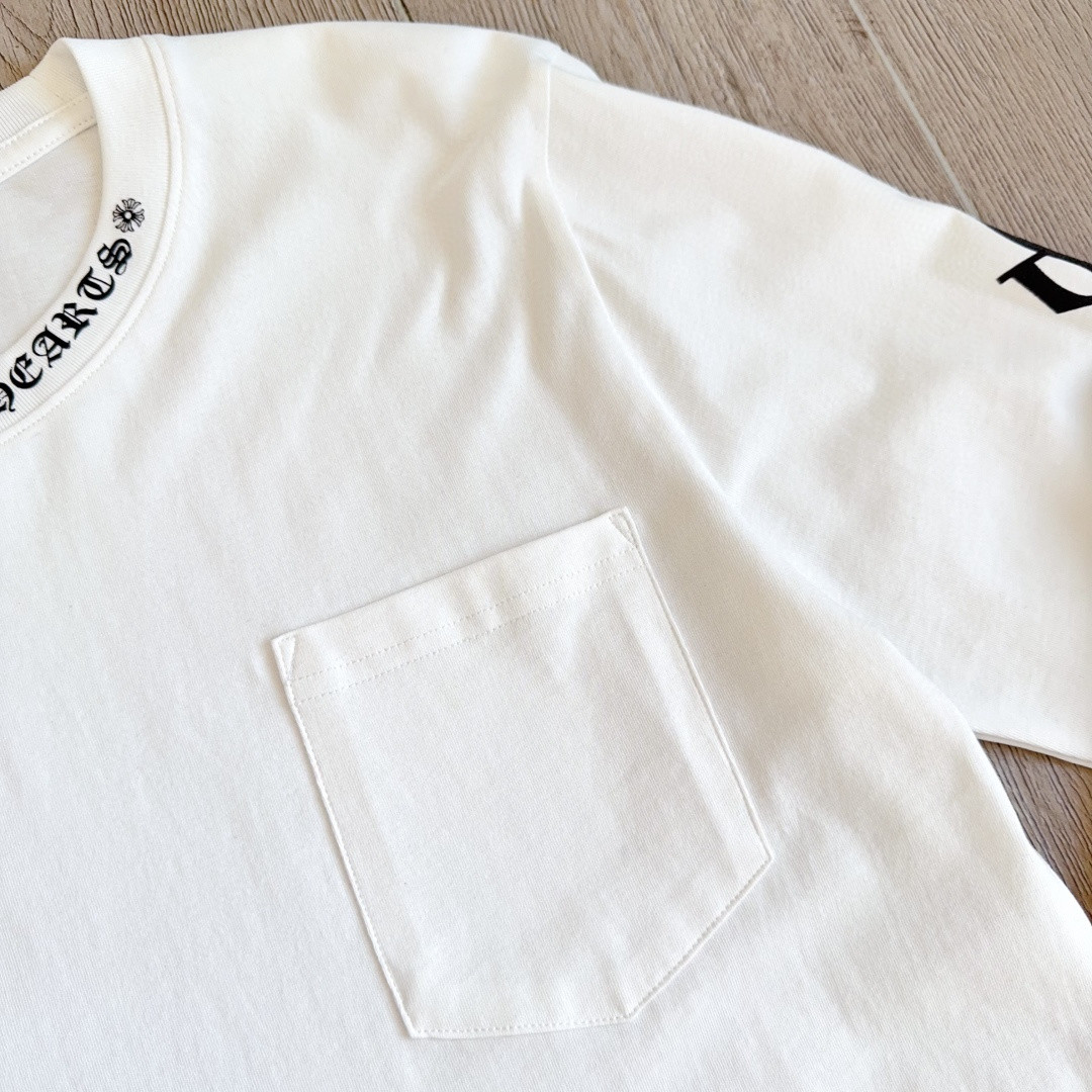 Chrome Hearts 克罗心 领口印花花臂长袖卫衣 T恤 套头 白色 A5 CH-631