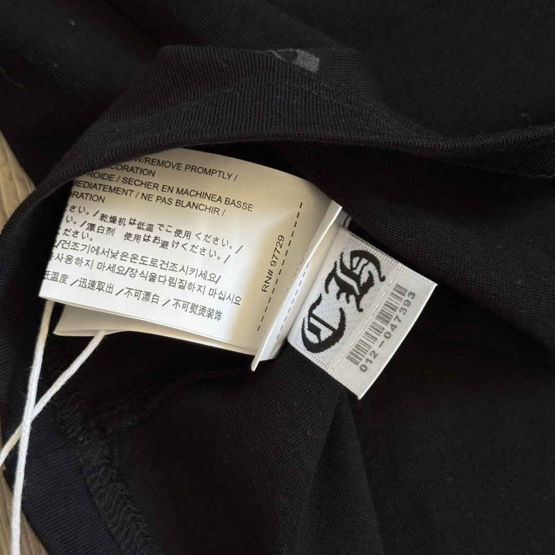 Chrome Hearts 克罗心 粉色马蹄印花圆领短袖 T恤 黑色 A5