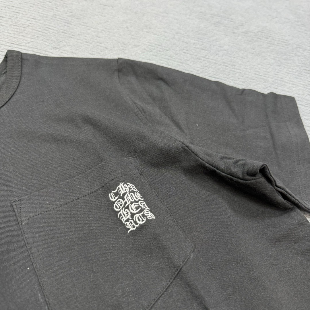 Chrome Hearts 克罗心 梵文字母刺绣圆领短袖 T恤 白色 黑色 A5 CH-20231745