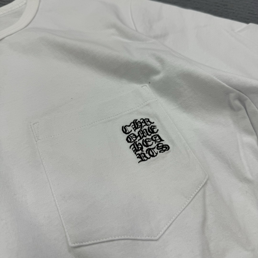 Chrome Hearts 克罗心 梵文字母刺绣圆领短袖 T恤 白色 黑色 A5 CH-20231745