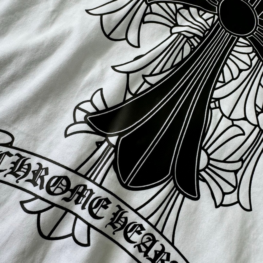 Chrome Hearts 克罗心 经典幻影十字架圆领短袖 T恤 白色 黑色 A5 