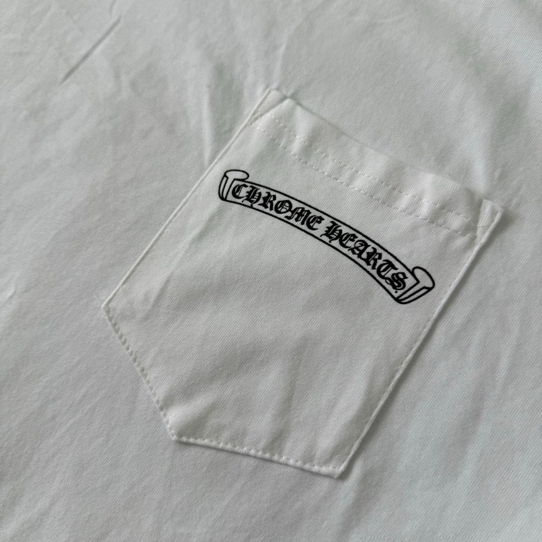 Chrome Hearts 克罗心 经典幻影十字架圆领短袖 T恤 白色 黑色 A5 