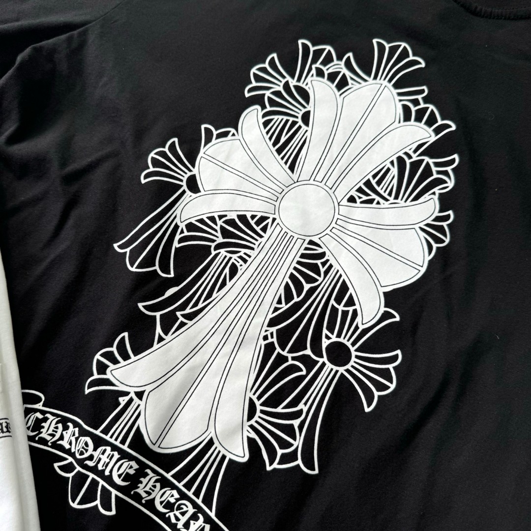 Chrome Hearts 克罗心 经典幻影十字架圆领短袖 T恤 白色 黑色 A5 
