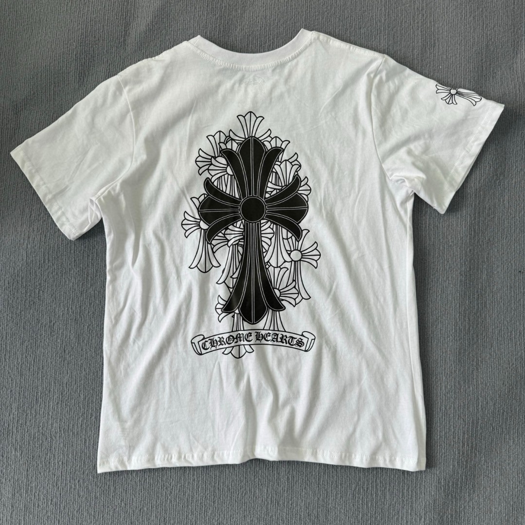Chrome Hearts 克罗心 经典幻影十字架圆领短袖 T恤 白色 黑色 A5 