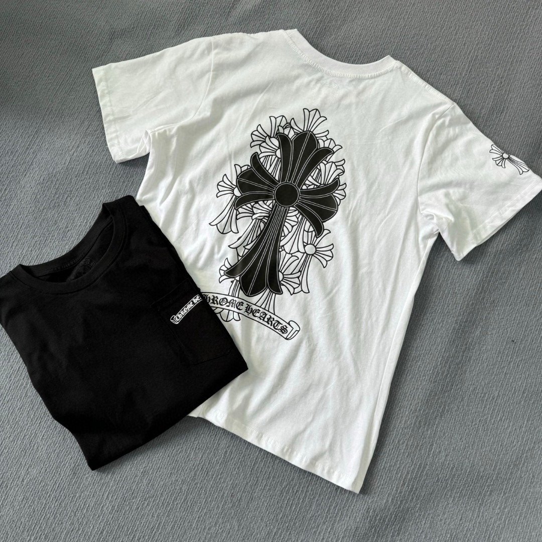 Chrome Hearts 克罗心 经典幻影十字架圆领短袖 T恤 白色 黑色 A5 