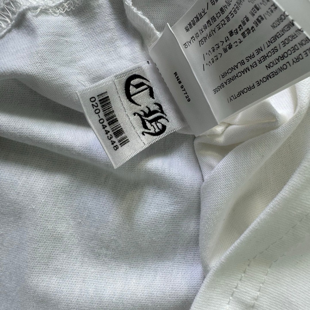 Chrome Hearts 克罗心 宝剑梵文logo圆领短袖 T恤 白色 黑色 A5 C19-2B