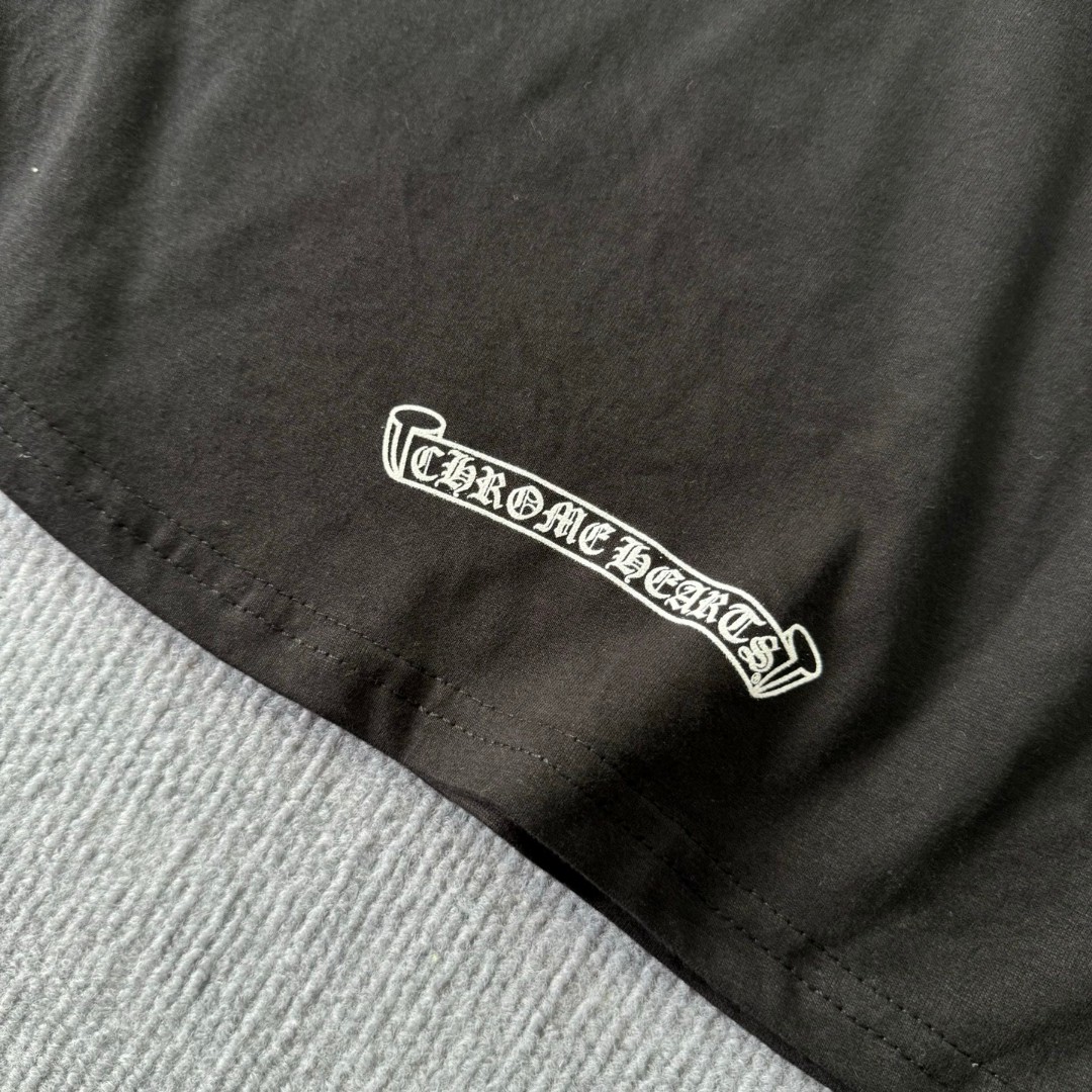 Chrome Hearts 克罗心 宝剑梵文logo圆领短袖 T恤 白色 黑色 A5 C19-2B