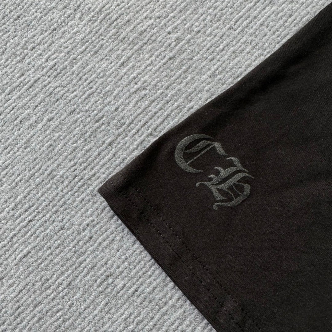 Chrome Hearts 克罗心 宝剑梵文logo圆领短袖 T恤 白色 黑色 A5 C19-2B