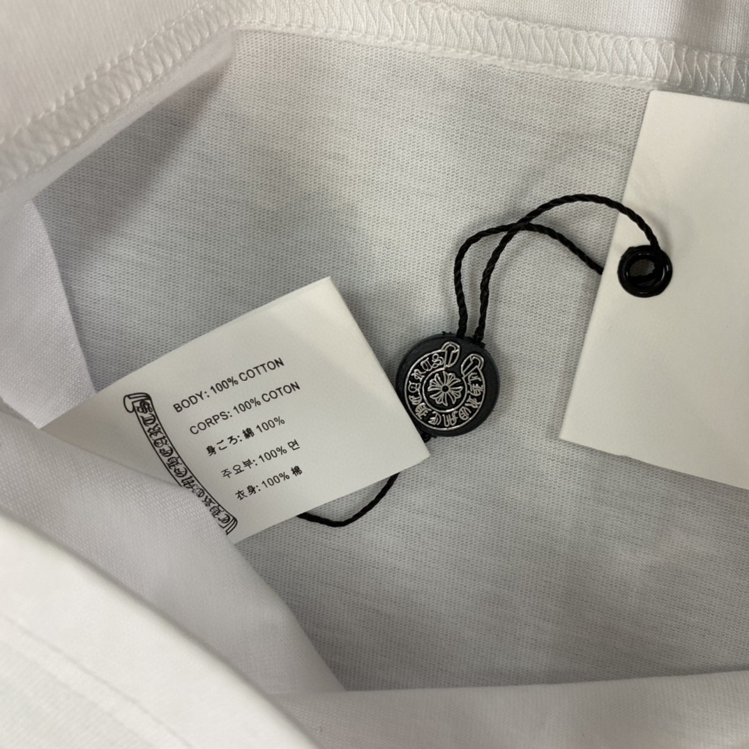 Chrome Hearts 克罗心 马蹄十字架圆领短袖 T恤 白色 黑色 A5 CH-104