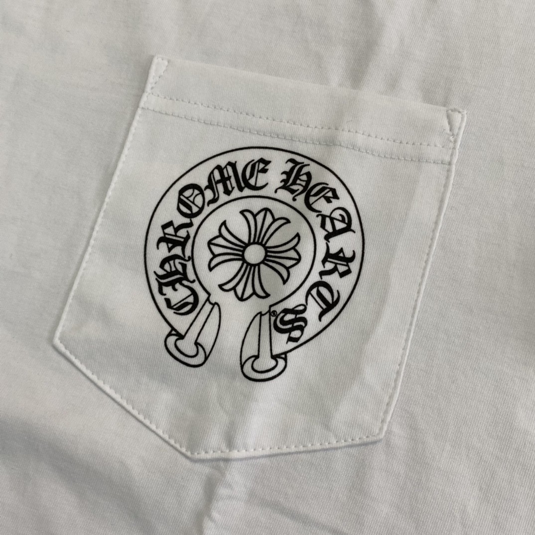 Chrome Hearts 克罗心 马蹄十字架圆领短袖 T恤 白色 黑色 A5 CH-104