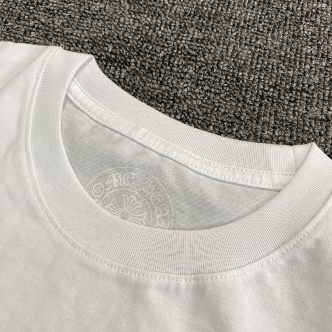 Chrome Hearts 克罗心 马蹄十字架圆领短袖 T恤 白色 黑色 A5 CH-104