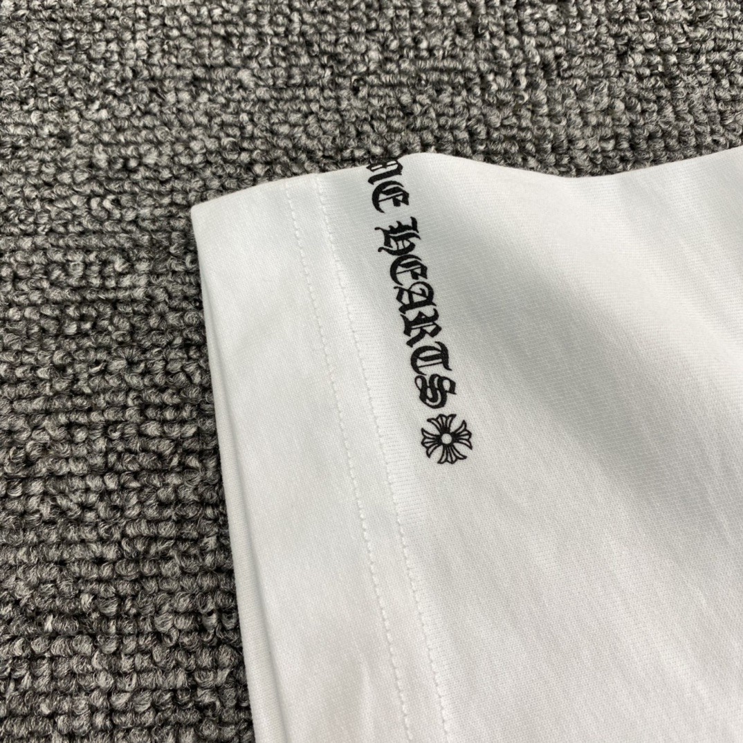 Chrome Hearts 克罗心 马蹄十字架圆领短袖 T恤 白色 黑色 A5 CH-104