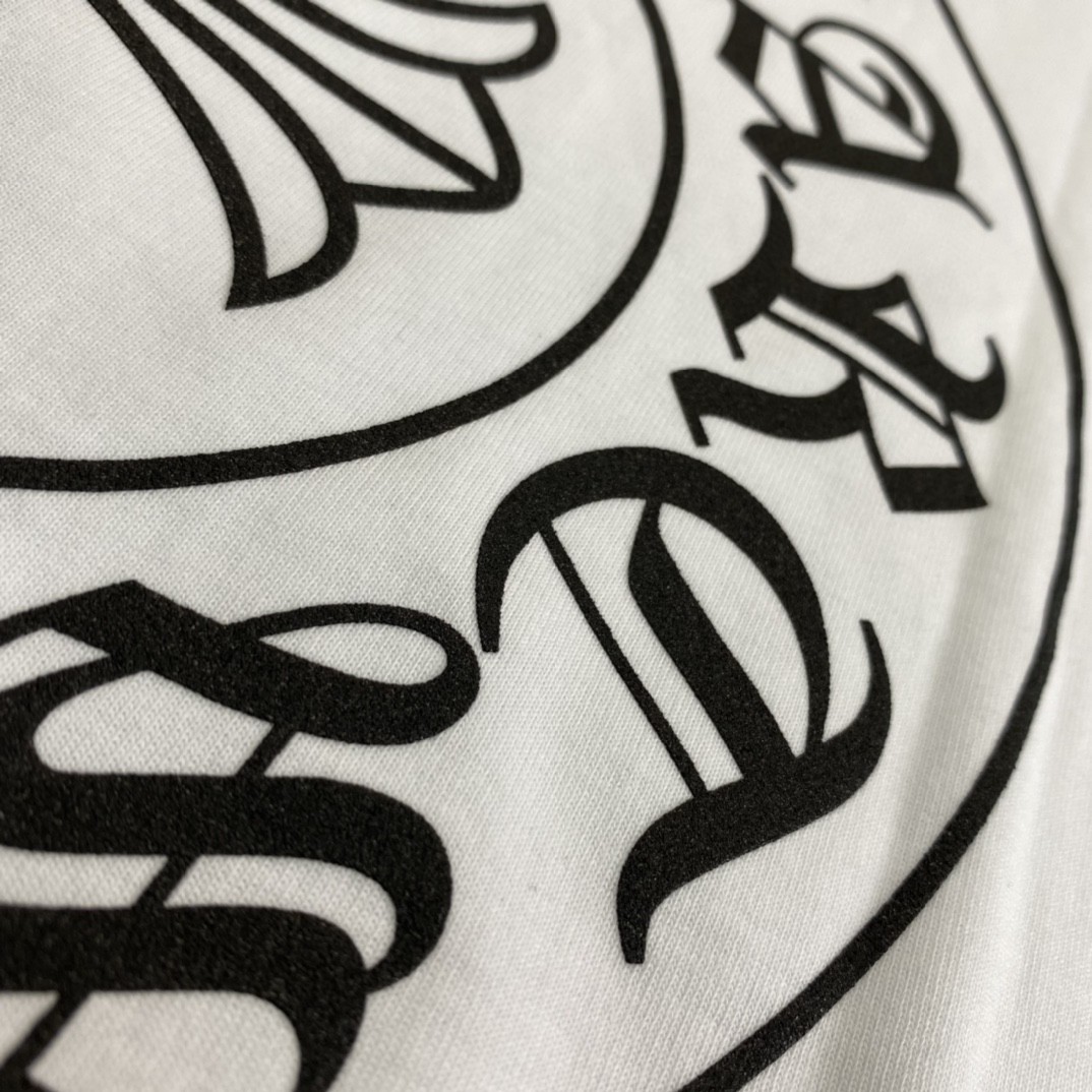 Chrome Hearts 克罗心 马蹄十字架圆领短袖 T恤 白色 黑色 A5 CH-104