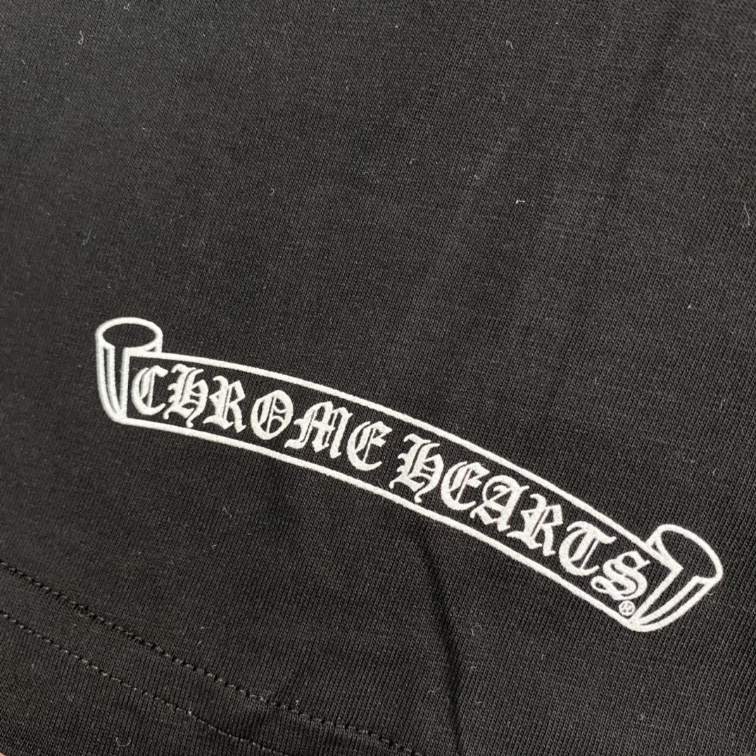 Chrome Hearts 克罗心 马蹄十字架圆领短袖 T恤 白色 黑色 A5 CH-104