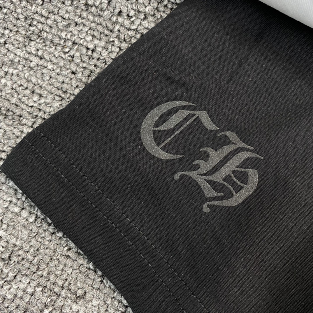 Chrome Hearts 克罗心 马蹄十字架圆领短袖 T恤 白色 黑色 A5 CH-104