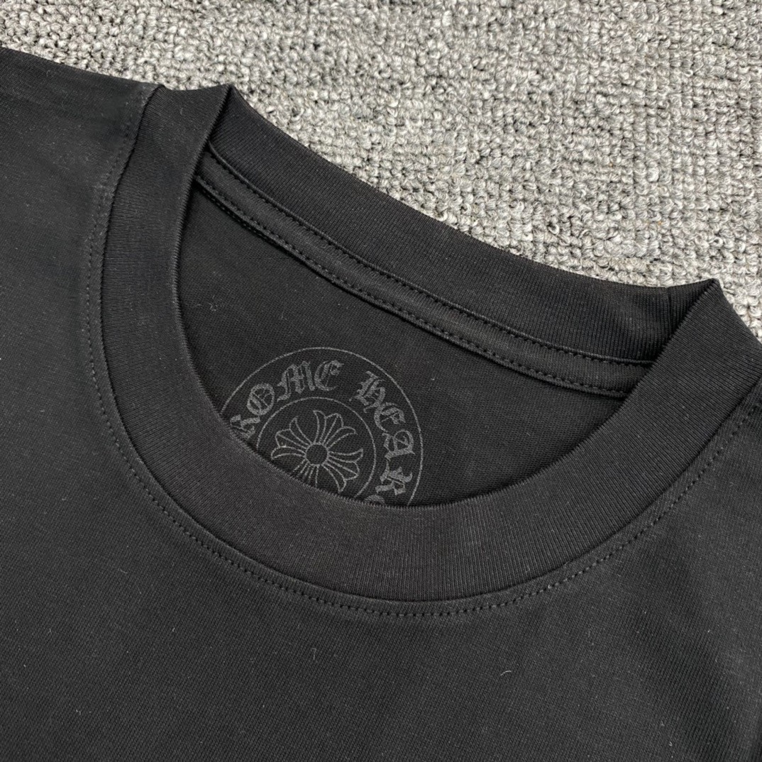 Chrome Hearts 克罗心 马蹄十字架圆领短袖 T恤 白色 黑色 A5 CH-104