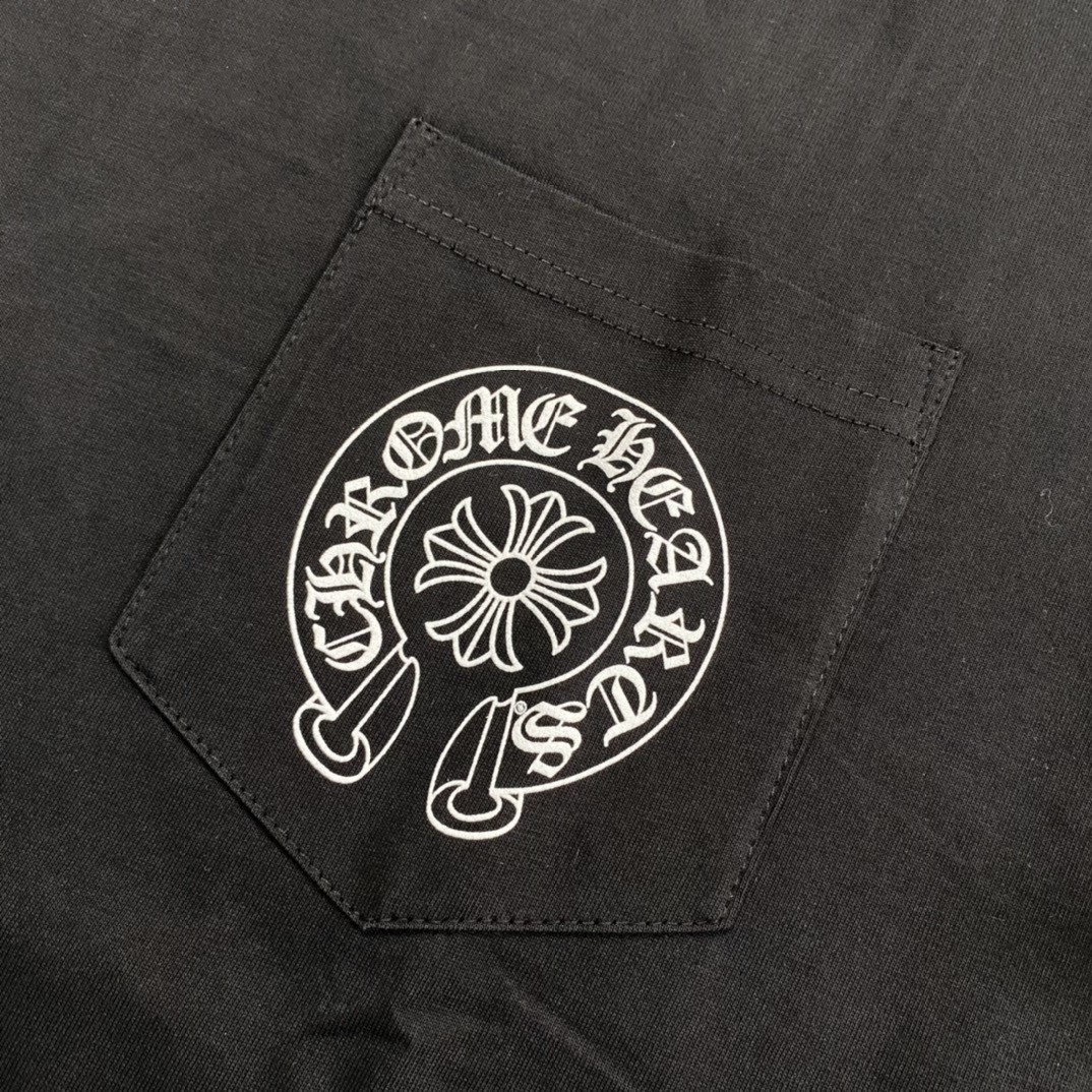 Chrome Hearts 克罗心 马蹄十字架圆领短袖 T恤 白色 黑色 A5 CH-104