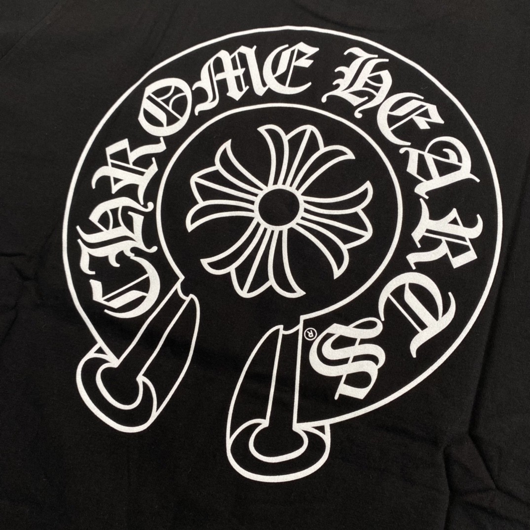 Chrome Hearts 克罗心 马蹄十字架圆领短袖 T恤 白色 黑色 A5 CH-104