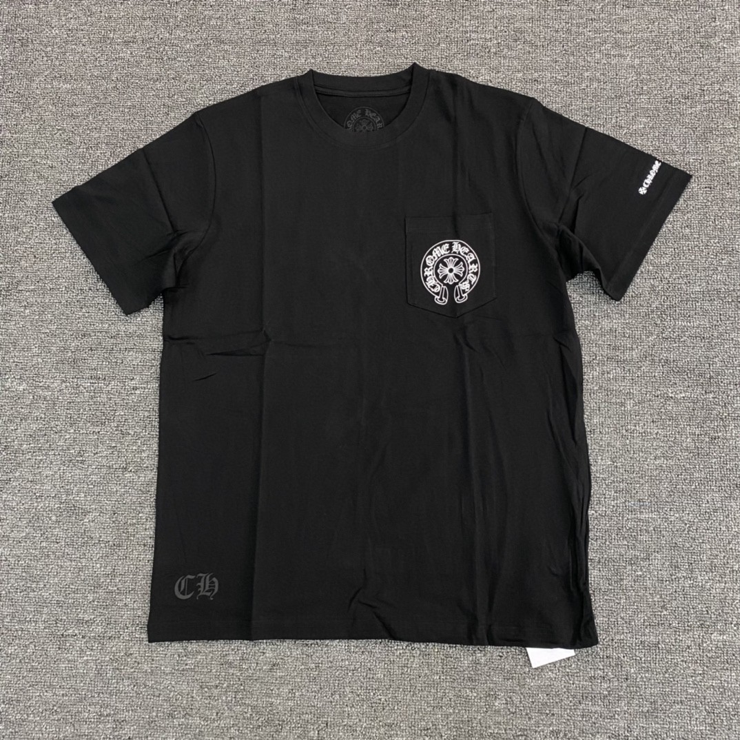 Chrome Hearts 克罗心 马蹄十字架圆领短袖 T恤 白色 黑色 A5 CH-104