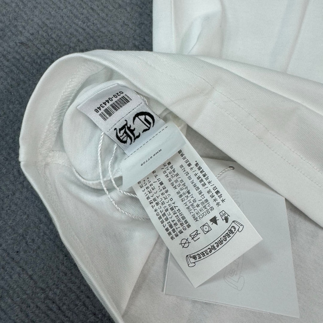 Chrome Hearts 克罗心 经典卷轴印花圆领短袖 T恤 白色 黑色 A5 CH-0602