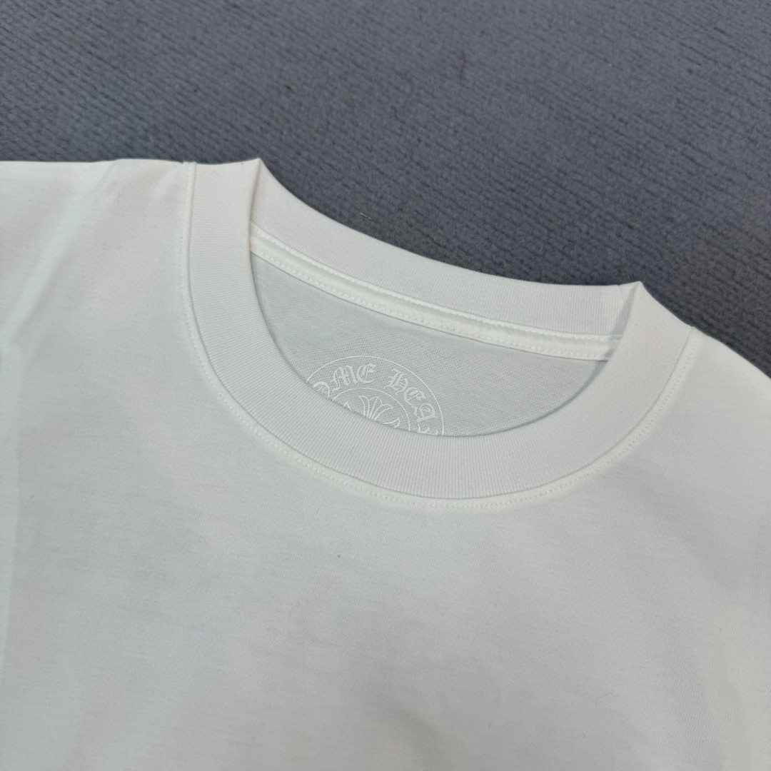 Chrome Hearts 克罗心 经典卷轴印花圆领短袖 T恤 白色 黑色 A5 CH-0602