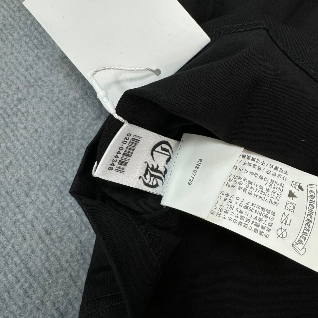 Chrome Hearts 克罗心 经典卷轴印花圆领短袖 T恤 白色 黑色 A5 CH-0602