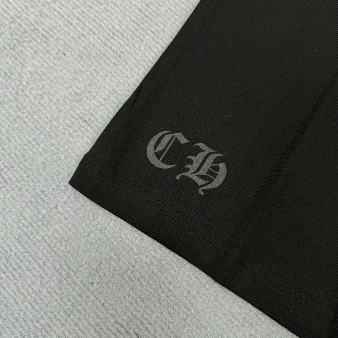 Chrome Hearts 克罗心 经典卷轴印花圆领短袖 T恤 白色 黑色 A5 CH-0602