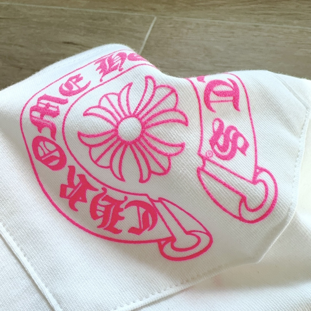 Chrome Hearts 克罗心 荧光粉色马蹄印花圆领短袖 T恤 白色 A5