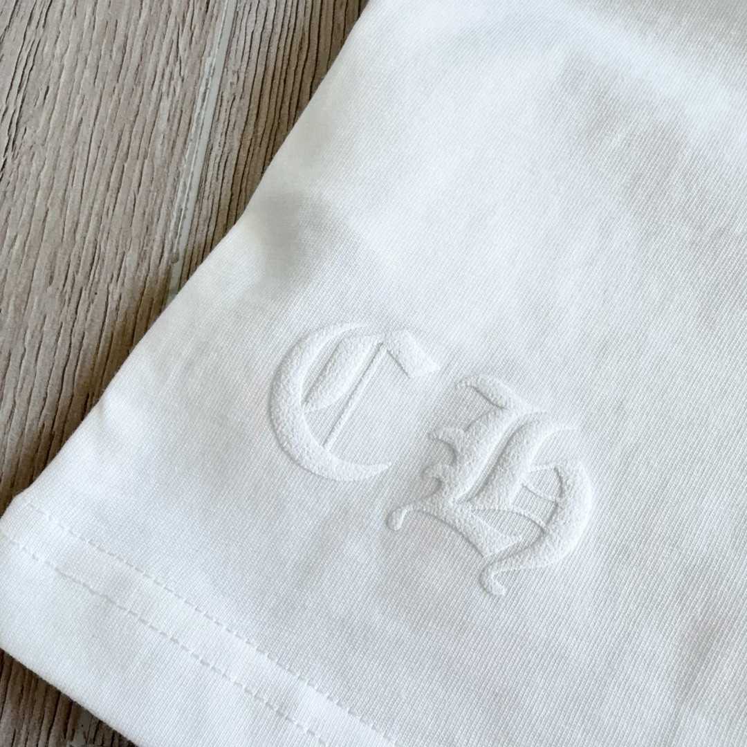 Chrome Hearts 克罗心 荧光粉色马蹄印花圆领短袖 T恤 白色 A5