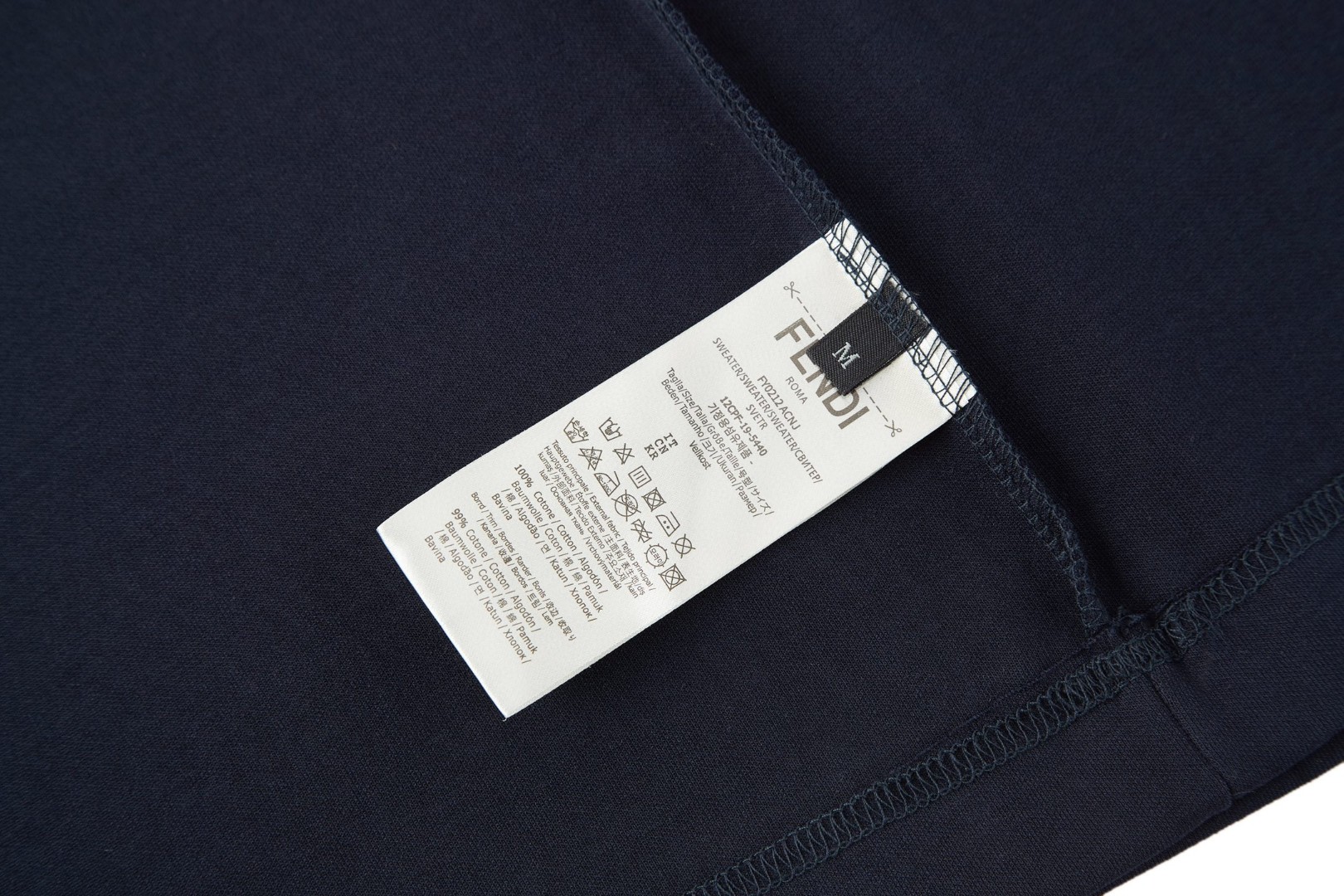 FENDI 芬迪 小狗贴布刺绣T恤 短袖 套头 夏季 黑色 蓝色 A2 FY0936AW0PF0QA1