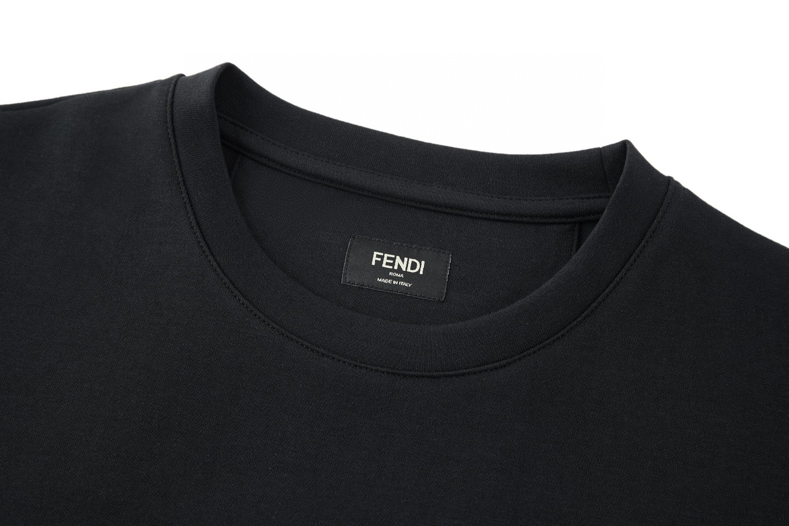 FENDI 芬迪 小狗贴布刺绣T恤 短袖 套头 夏季 黑色 蓝色 A2 FY0936AW0PF0QA1