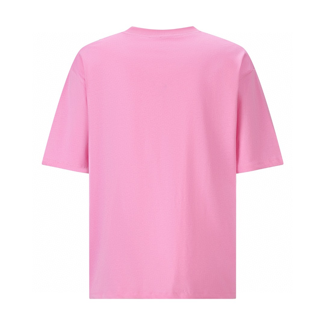 Loewe 刺绣小猫标识短袖 T恤 圆领 夏季 粉色 黑色 A2 H526Y22XCZ-7140