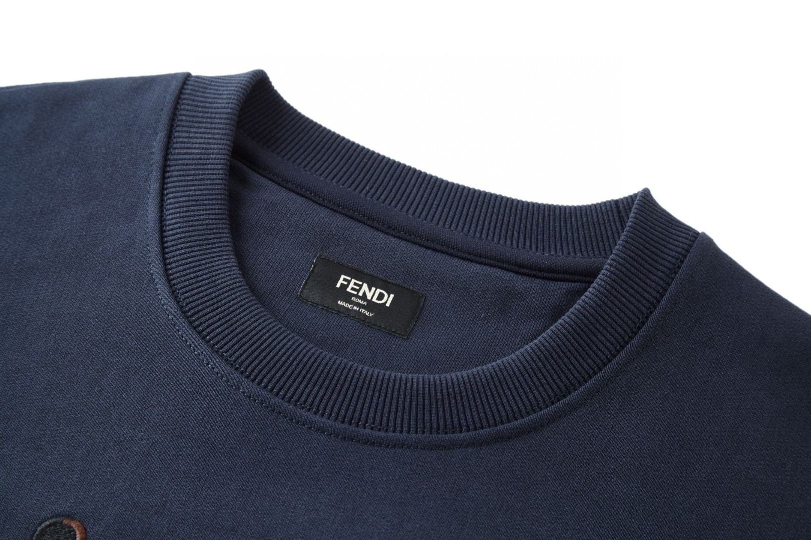 FENDI 芬迪 惊爆刺绣圆领卫衣 长袖 蓝色 B0 FY0178AW0YF0QG0