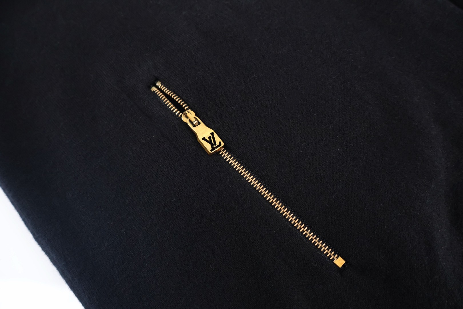 LOUIS VUITTON 路易威登 提花螺纹拉链立领拉链毛织外套 夹克 长袖 黑色 灰色 C0 1AGJWH