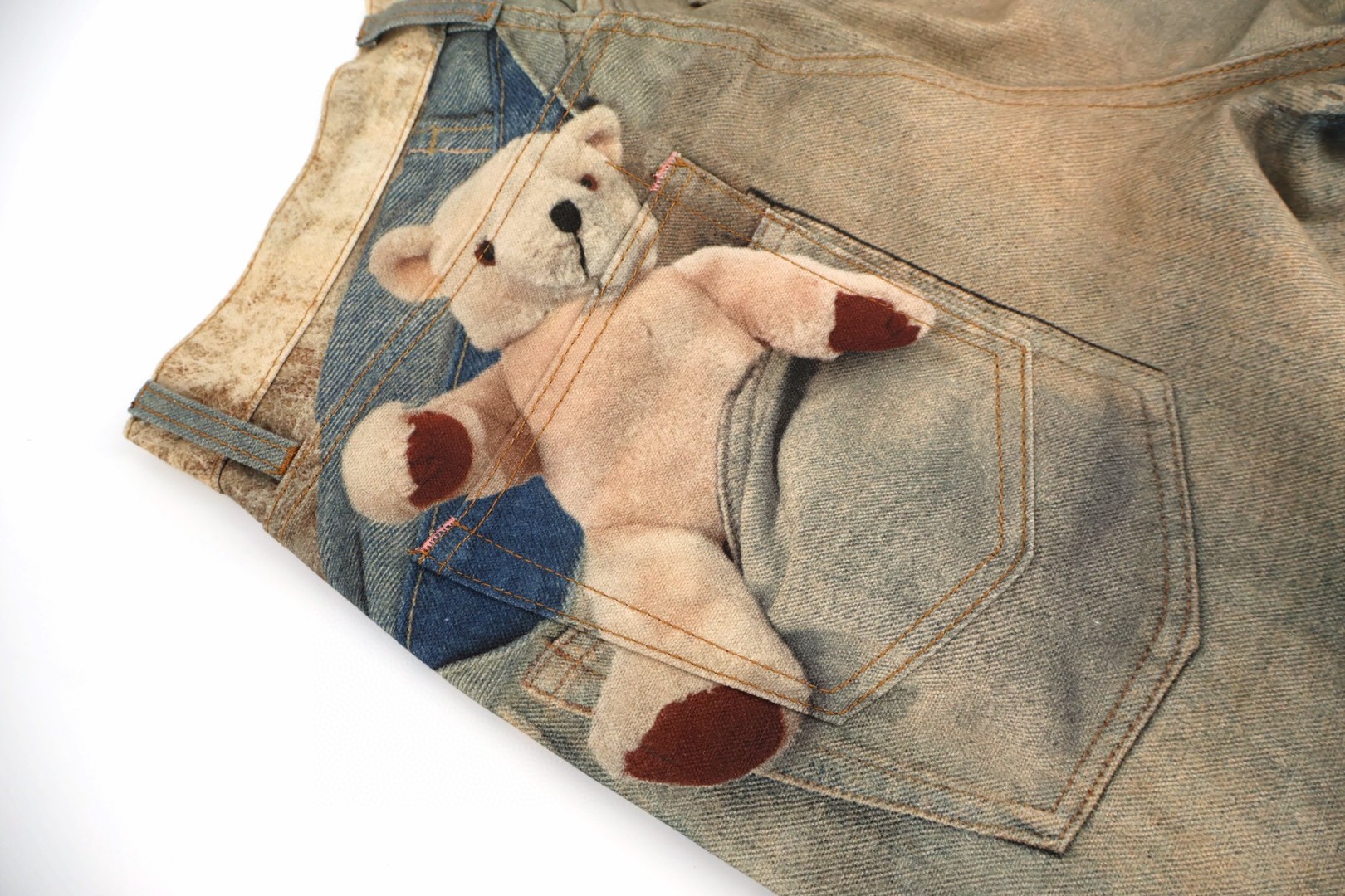 Acne Studios 泰迪小熊3D打印牛仔裤 长裤 裤子 B5 CK0138-AUZ