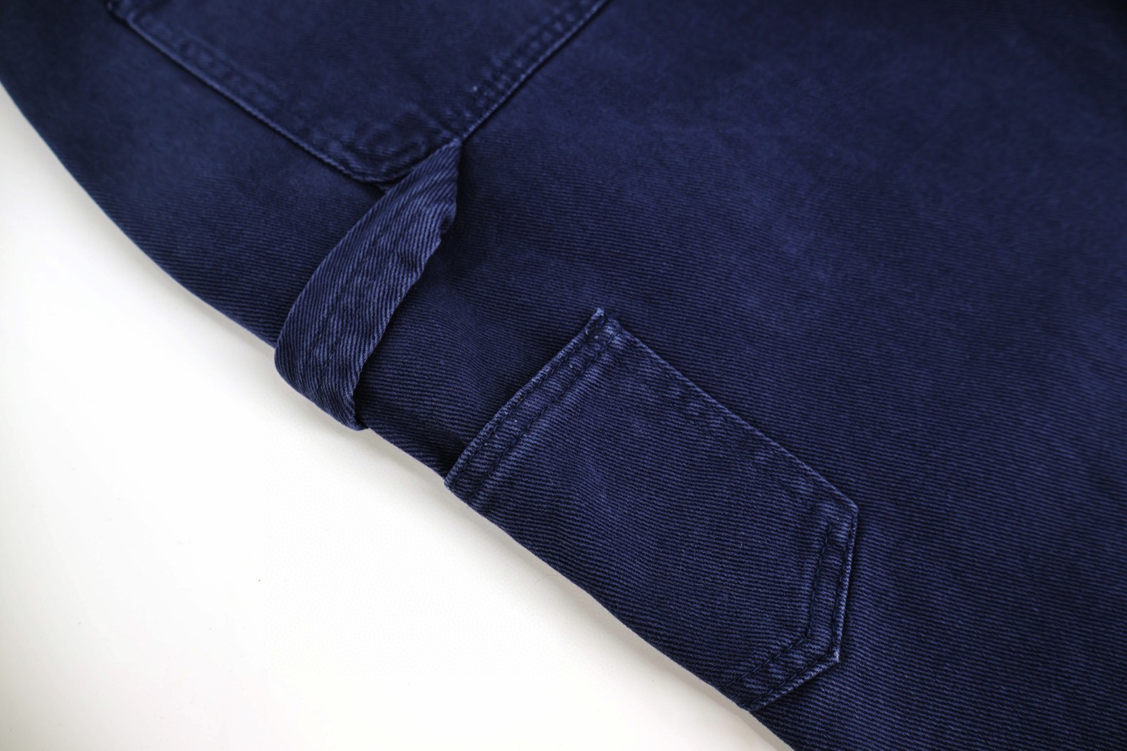 MIU MIU 徽标纯色工装裤 长裤 裤子 牛仔裤 蓝色 B5 MP1723-1350-F0589-S-OOO