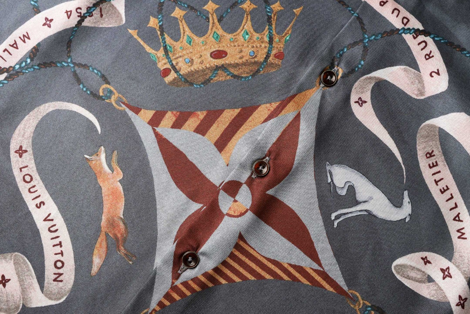 LOUIS VUITTON 路易威登 翻领数码直喷印花桑蚕丝衬衫 外套 长袖 B0 1AJCA6