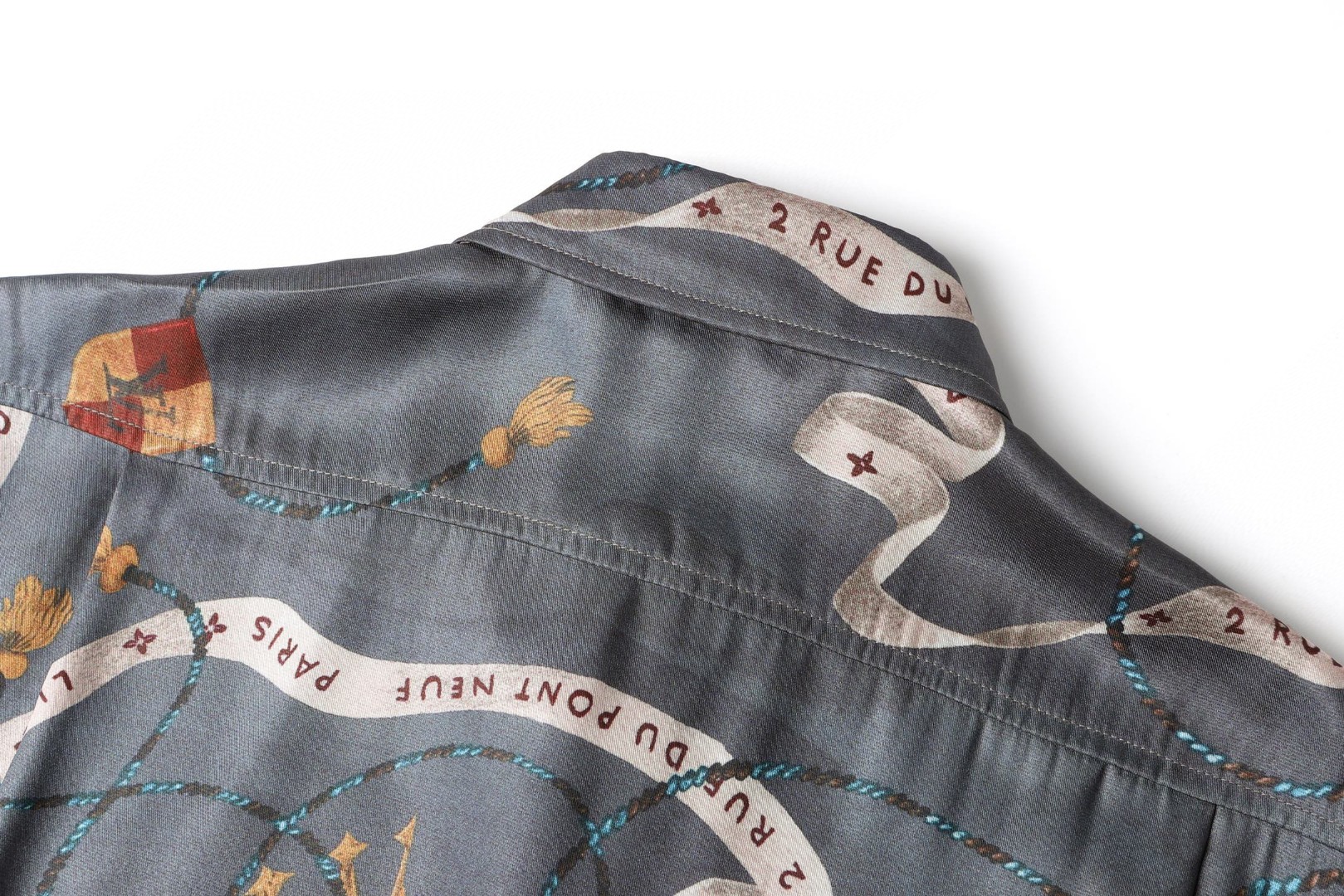 LOUIS VUITTON 路易威登 翻领数码直喷印花桑蚕丝衬衫 外套 长袖 B0 1AJCA6