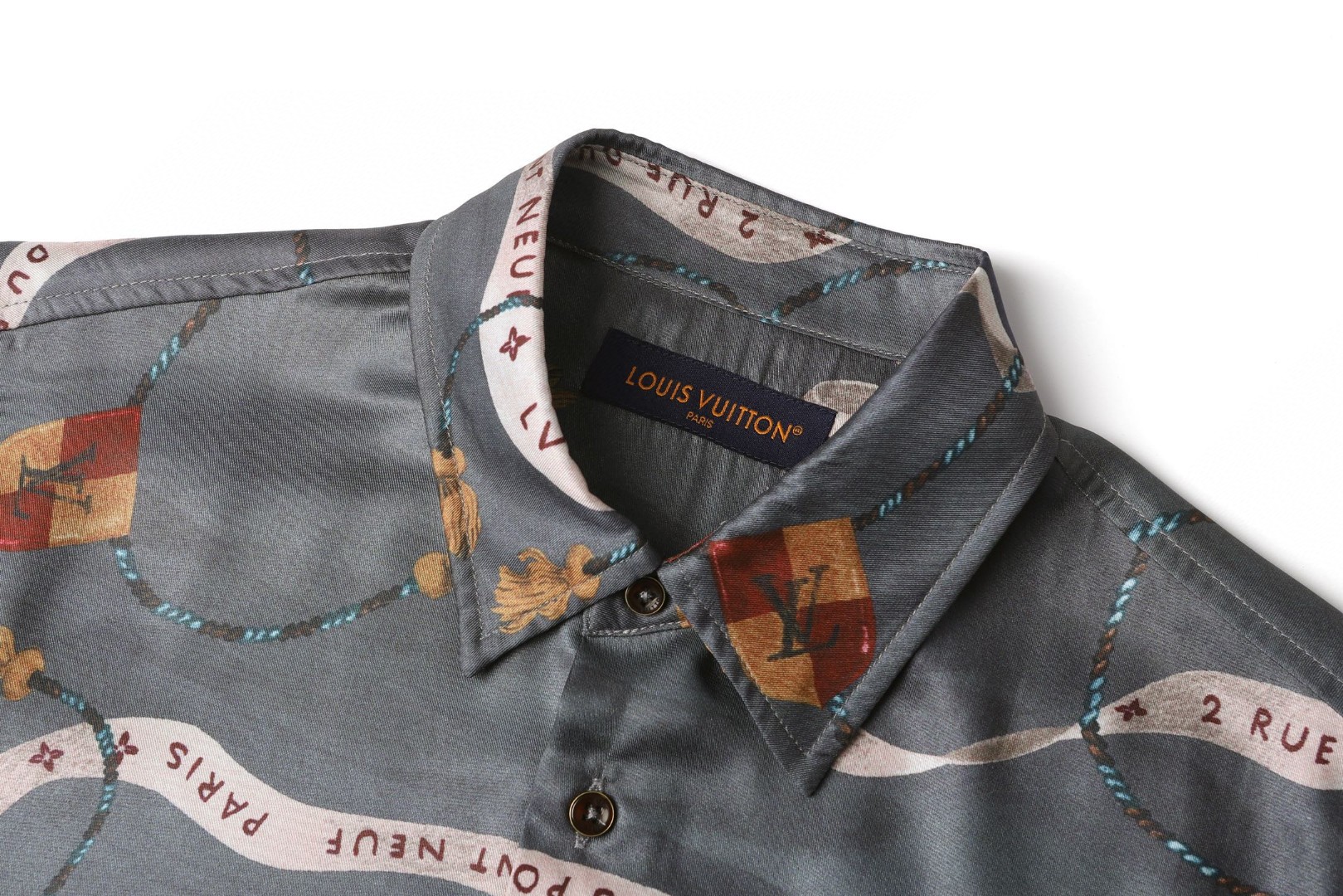 LOUIS VUITTON 路易威登 翻领数码直喷印花桑蚕丝衬衫 外套 长袖 B0 1AJCA6