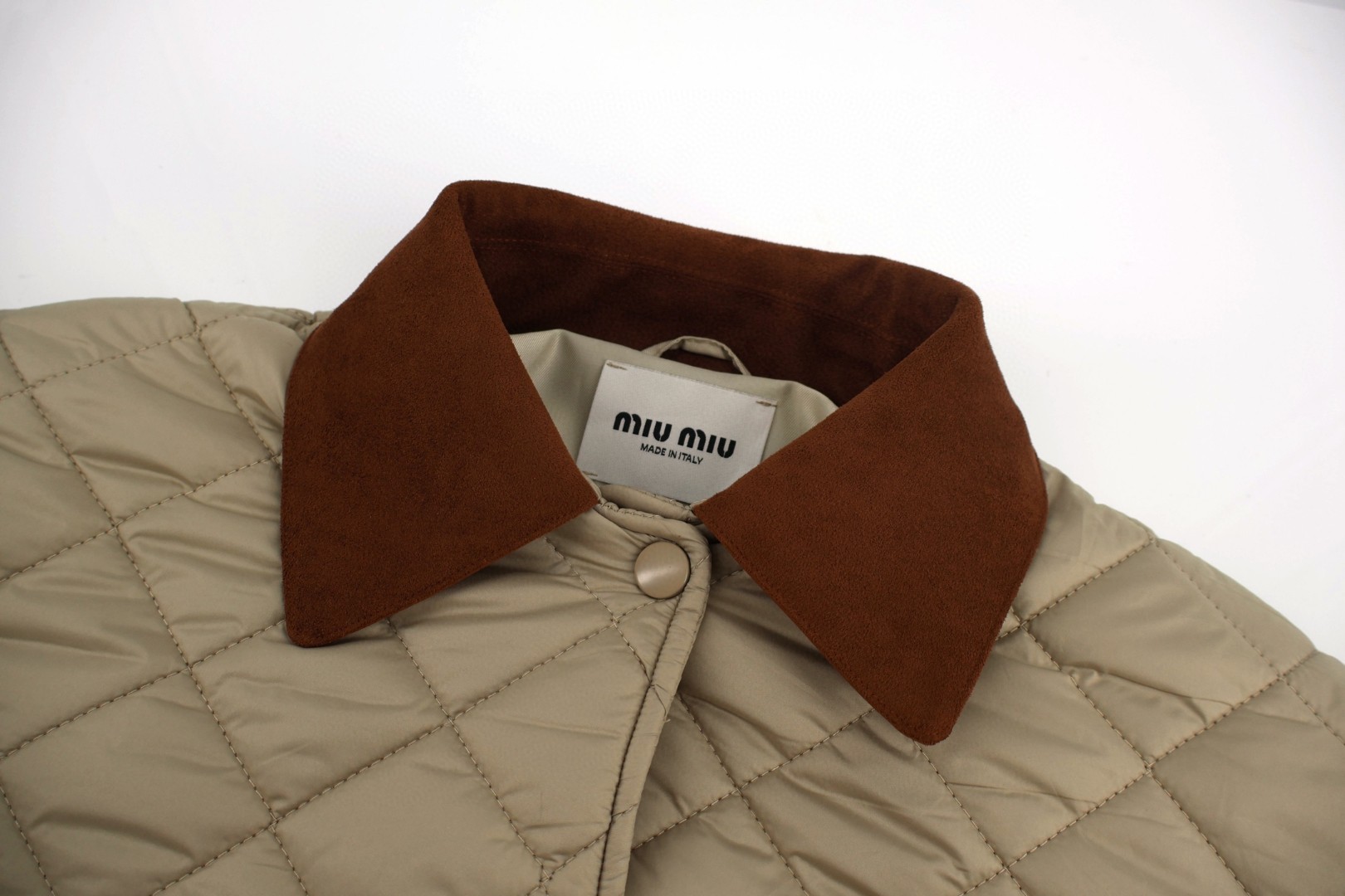 MIU MIU 缪缪 翻领绗缝棉服 夹克 外套 长袖 保暖 C0 ML1311-17OO-F0036-S-OOO