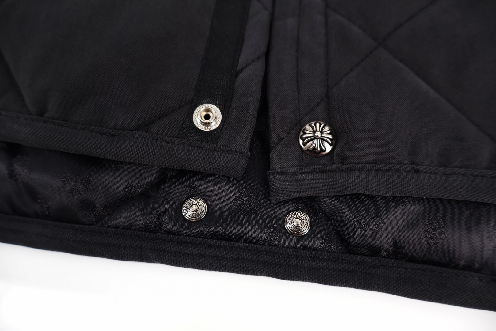 Chrome Hearts 克罗心 立领菱格绗缝棉服 夹克 外套 保暖 长袖 黑色 C5