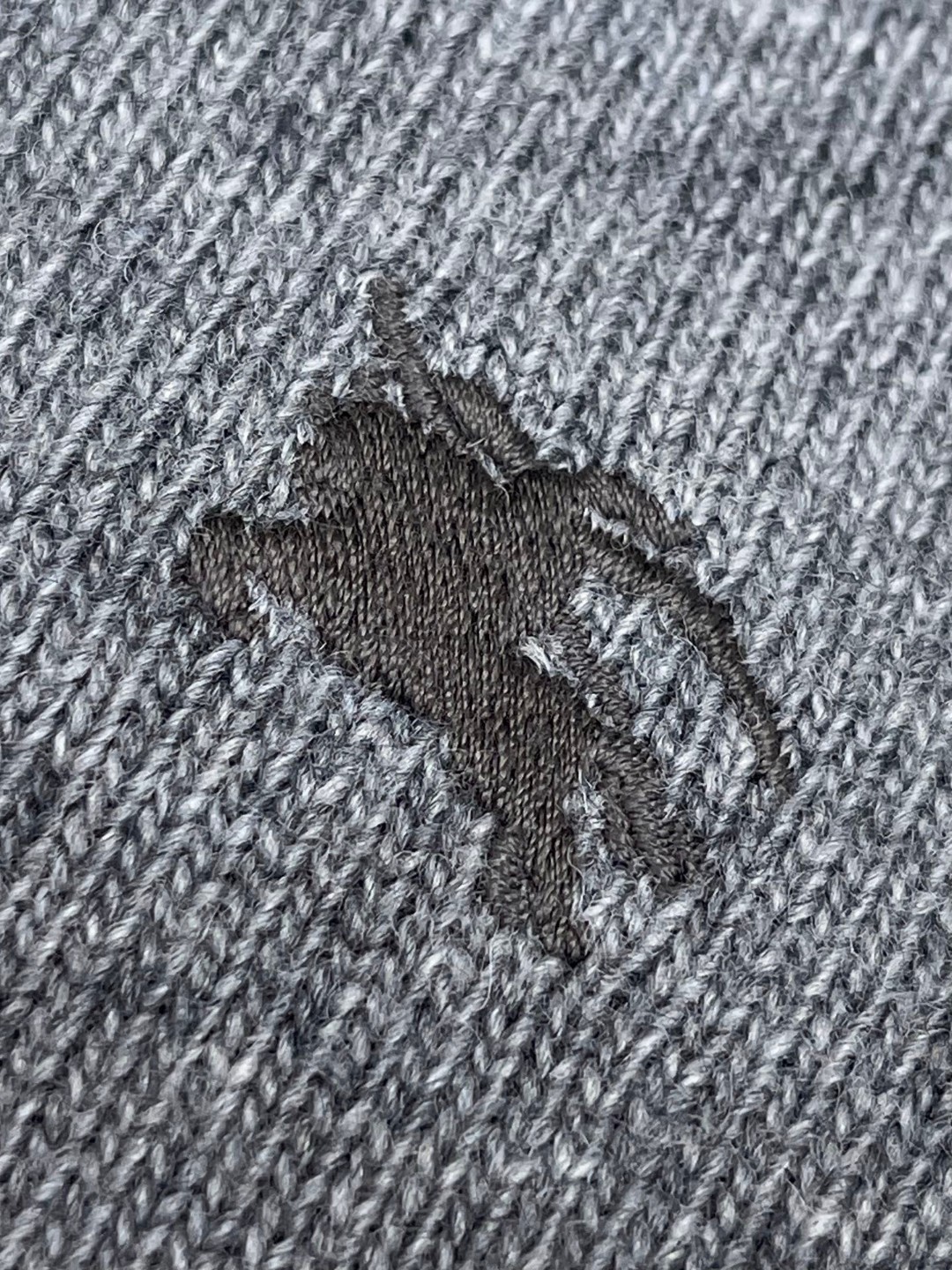 Burberry 巴宝莉 羊绒混纺半拉链高领针织衫 毛衣 外套 长袖 灰色 B0 81121321