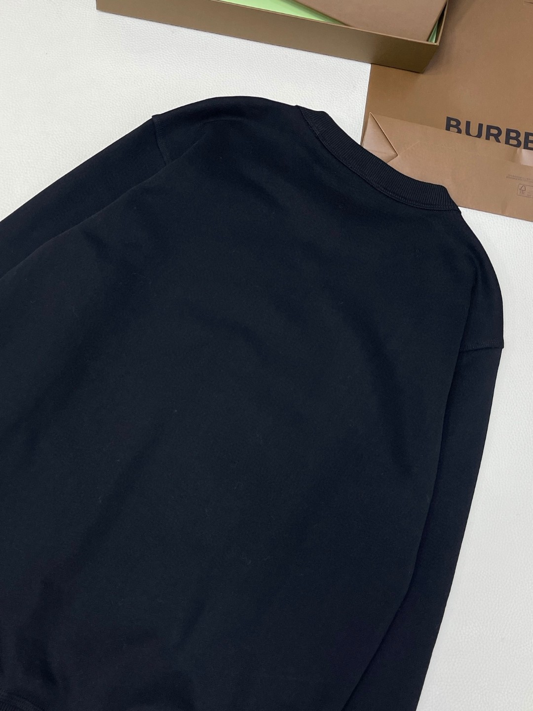 Burberry 巴宝莉 十字绣马术骑士徽标运动衫 卫衣 外套 长袖 白色 黑色 A5 81105471