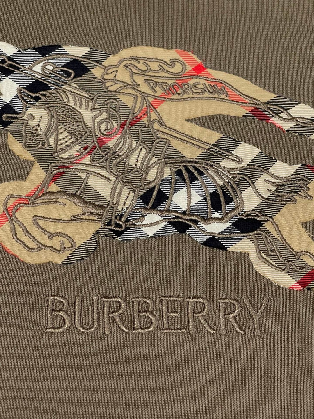 Burberry 巴宝莉 马术骑士徽标格纹运动衫 卫衣 外套 长袖 棕色 黑色 A5 81160841