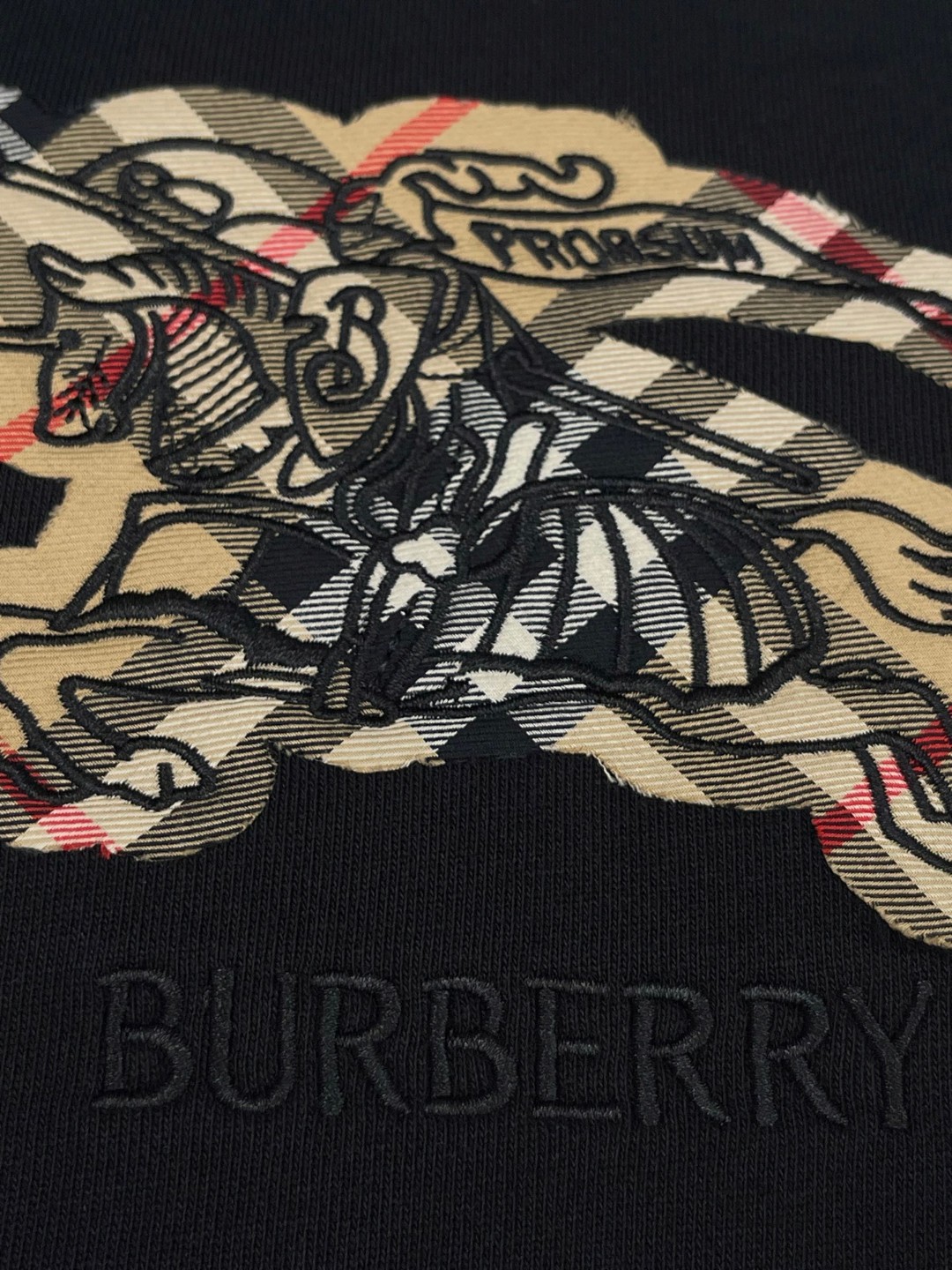 Burberry 巴宝莉 马术骑士徽标格纹运动衫 卫衣 外套 长袖 棕色 黑色 A5 81160841
