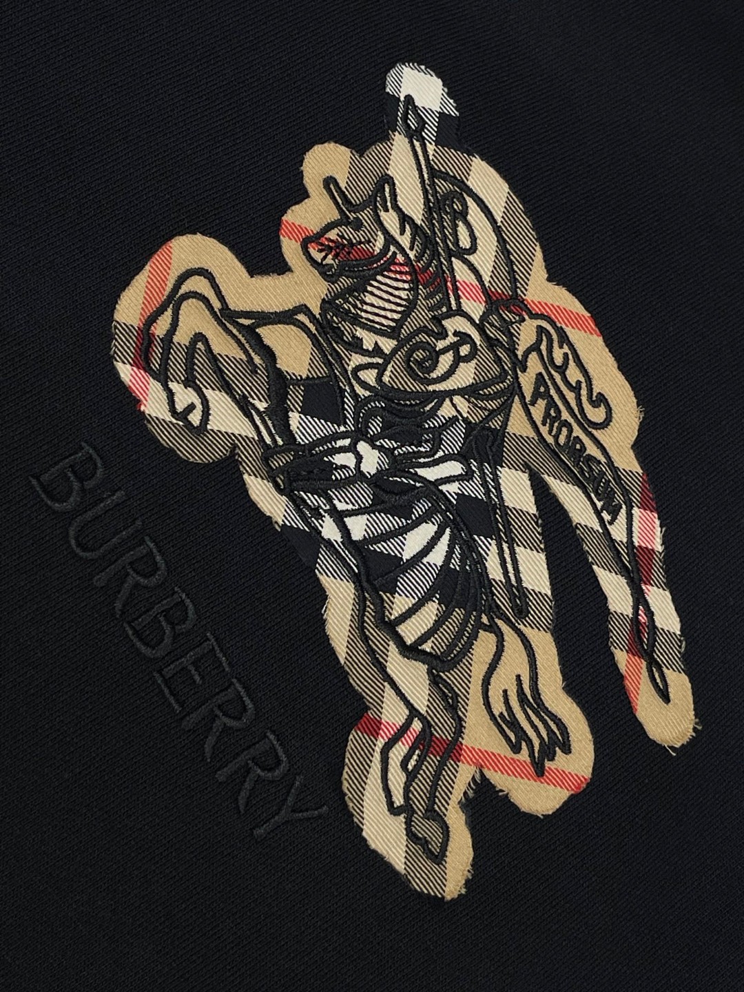 Burberry 巴宝莉 马术骑士徽标格纹运动衫 卫衣 外套 长袖 棕色 黑色 A5 81160841