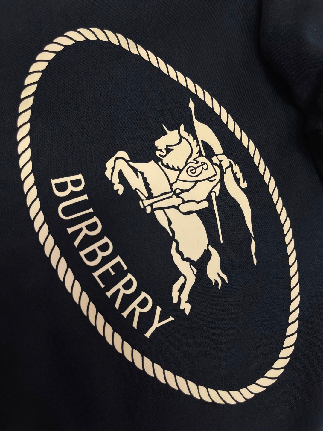 Burberry 巴宝莉 骑士印章拉链连帽衫 卫衣 外套 长袖 蓝色 黑色 B0 81104941