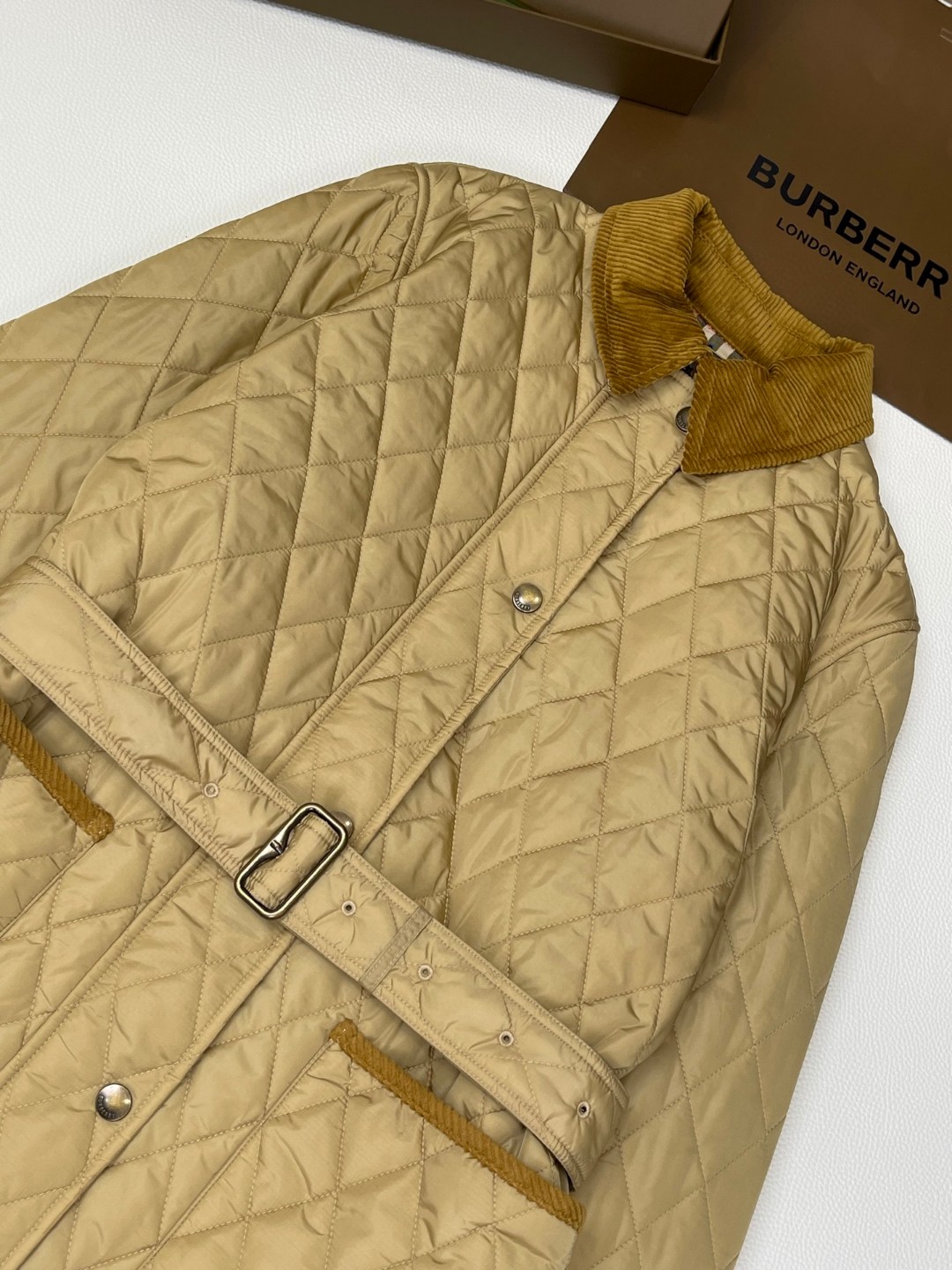 Burberry 巴宝莉 绗缝尼龙夹克 棉服 外套 长袖 黑色 卡其色 C0 81103781