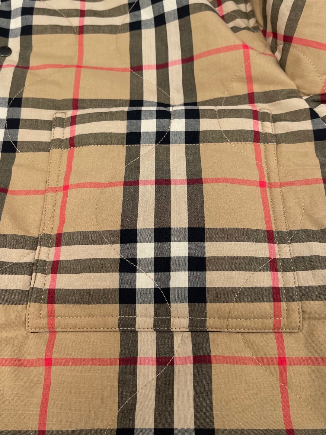 Burberry 巴宝莉 双面两穿Vintage格纹控温绗缝夹克 长袖 外套 保暖 卡其色 C5 811163611